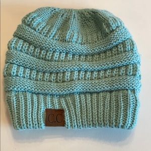 C.C Winter knitted ponytail Beanie hat